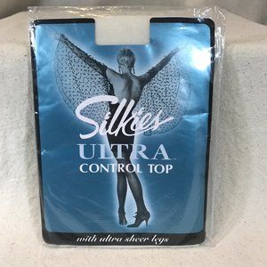 Vintage Silkies Ultra Control Top Ultra Sheer Legs Women's 1997 White
